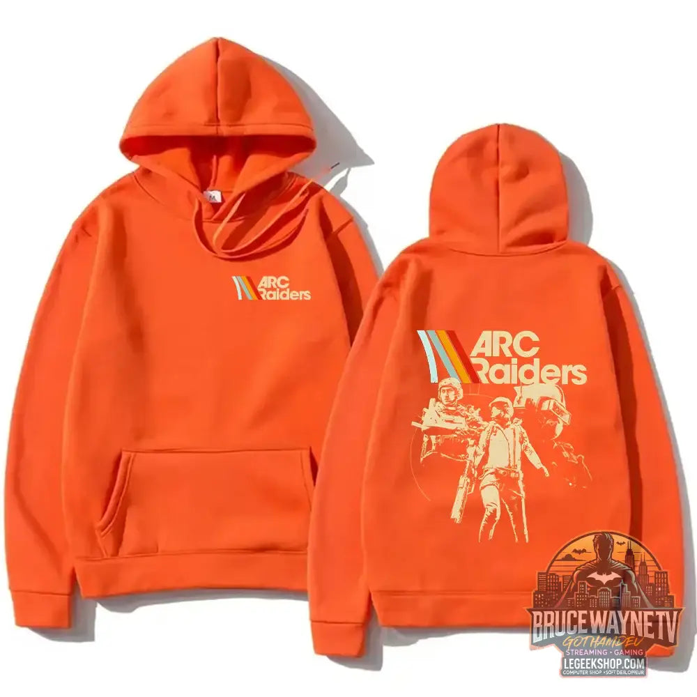 Sweat à Capuche Arc Raiders Vintage Chaud Unisexe 4 Saisons - orange / L’ - Sweat à Capuche