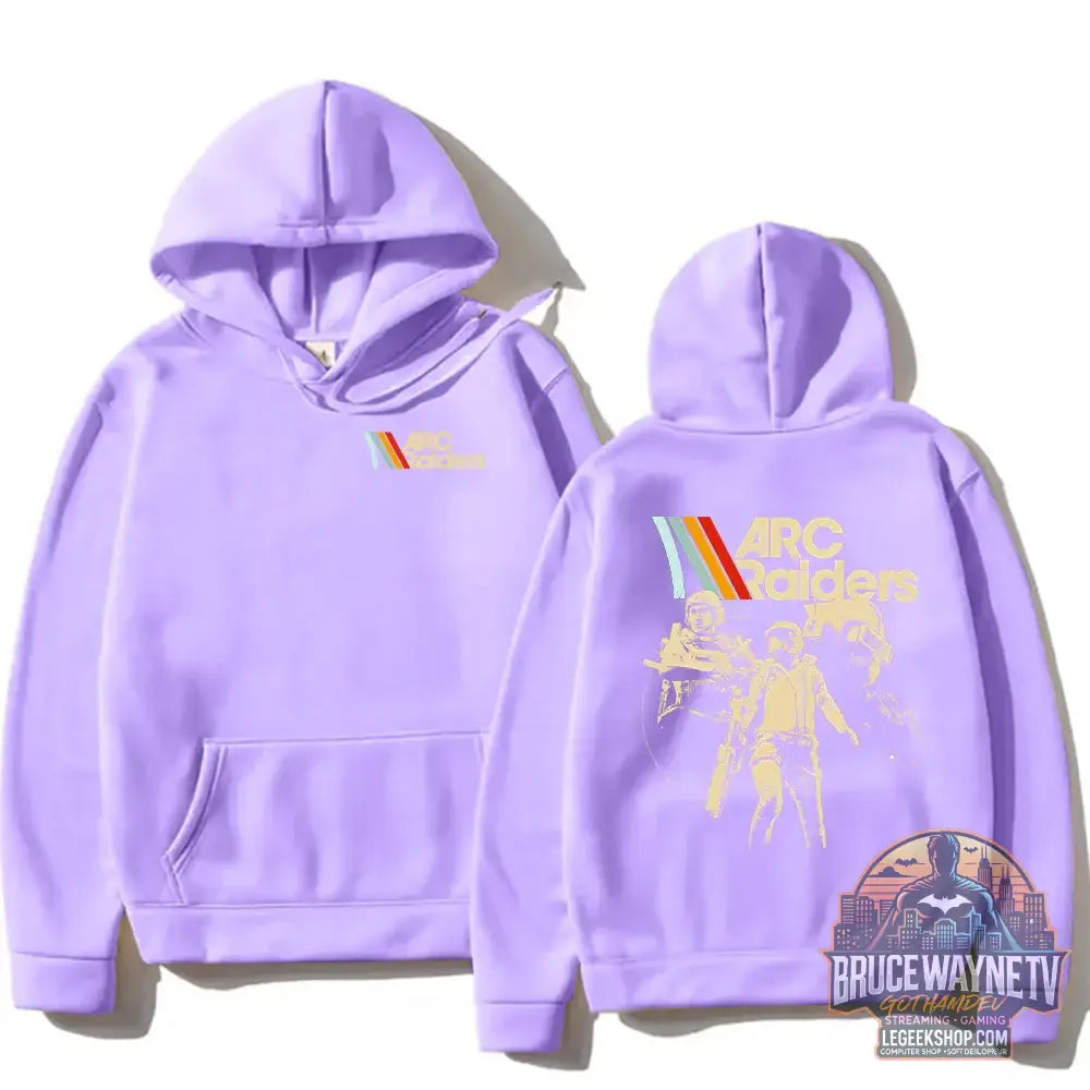 Sweat à Capuche Arc Raiders Vintage Chaud Unisexe 4 Saisons - violet clair / XS - Sweat à Capuche