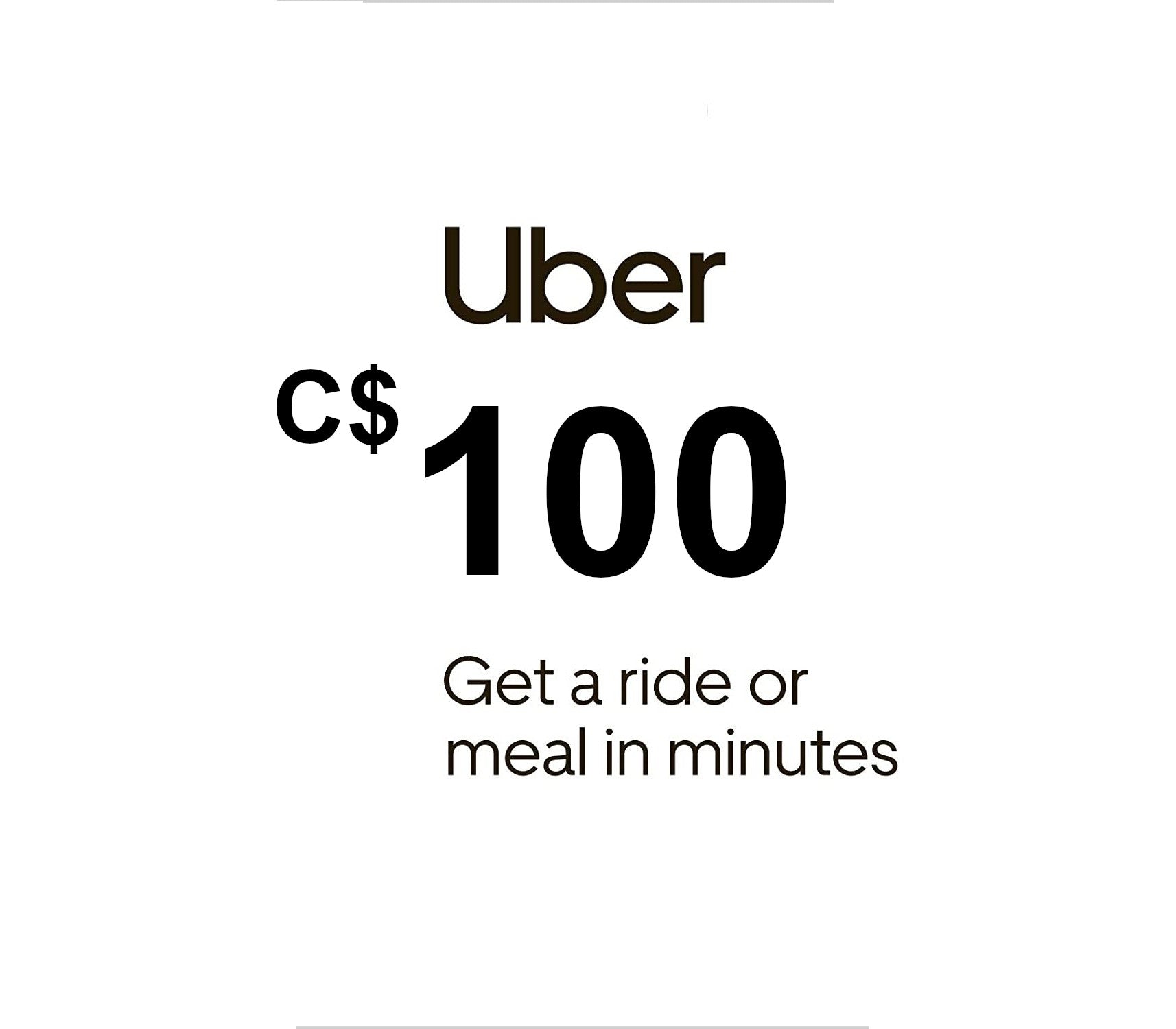 Uber C$100 CA Gift Card