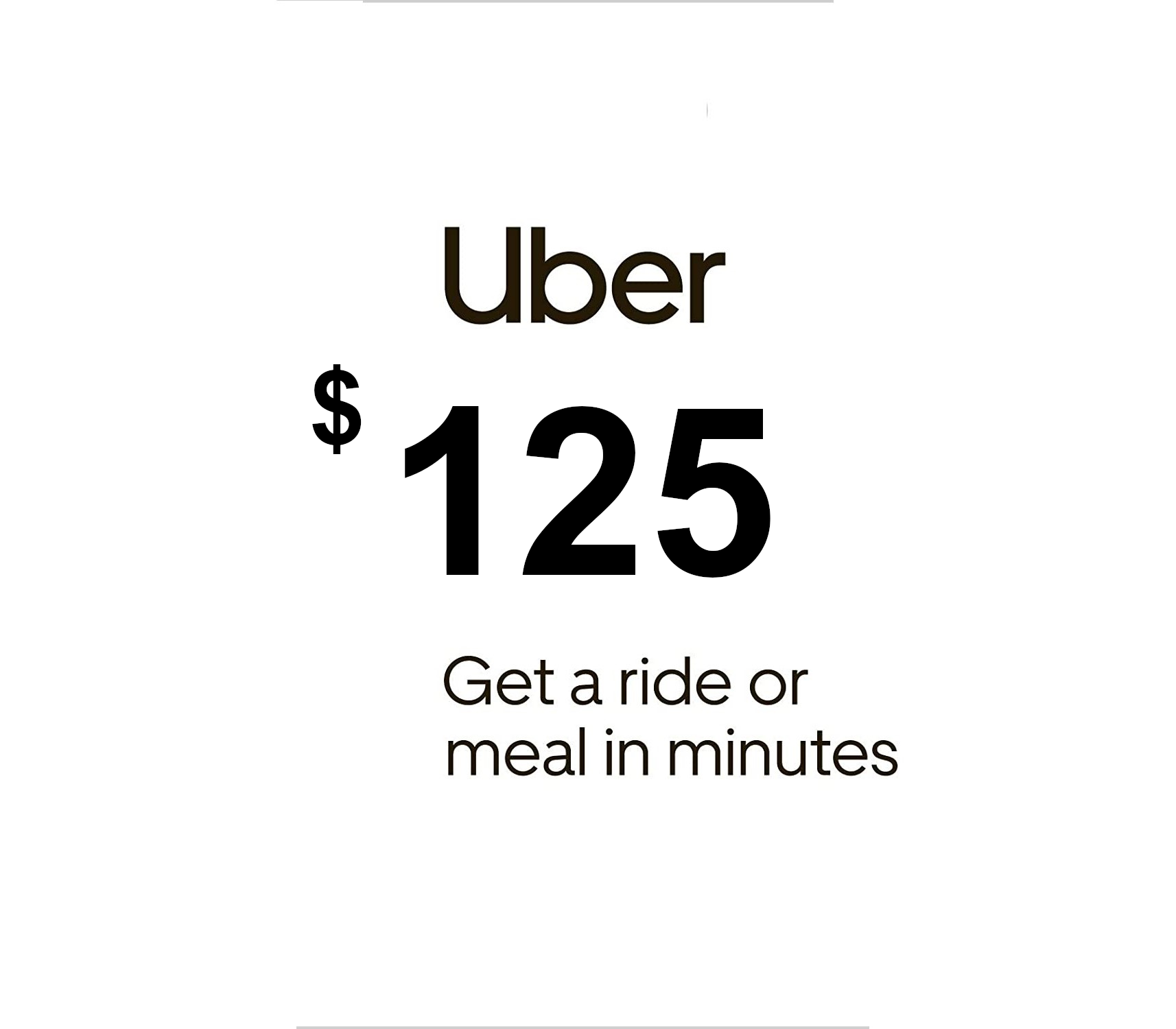 Uber $125 US Gift Card
