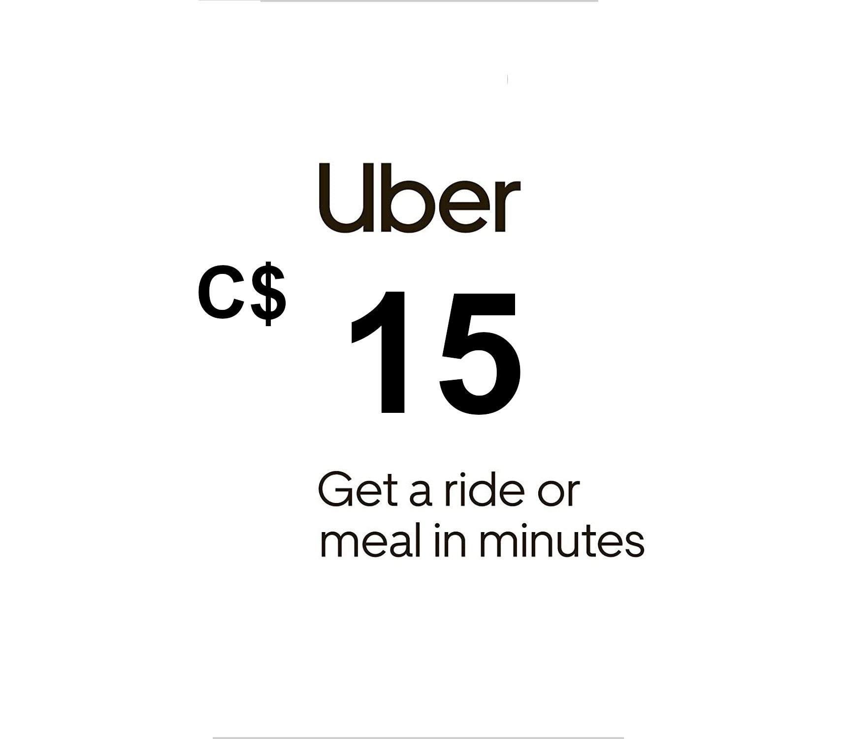 Uber C$15 CA Gift Card