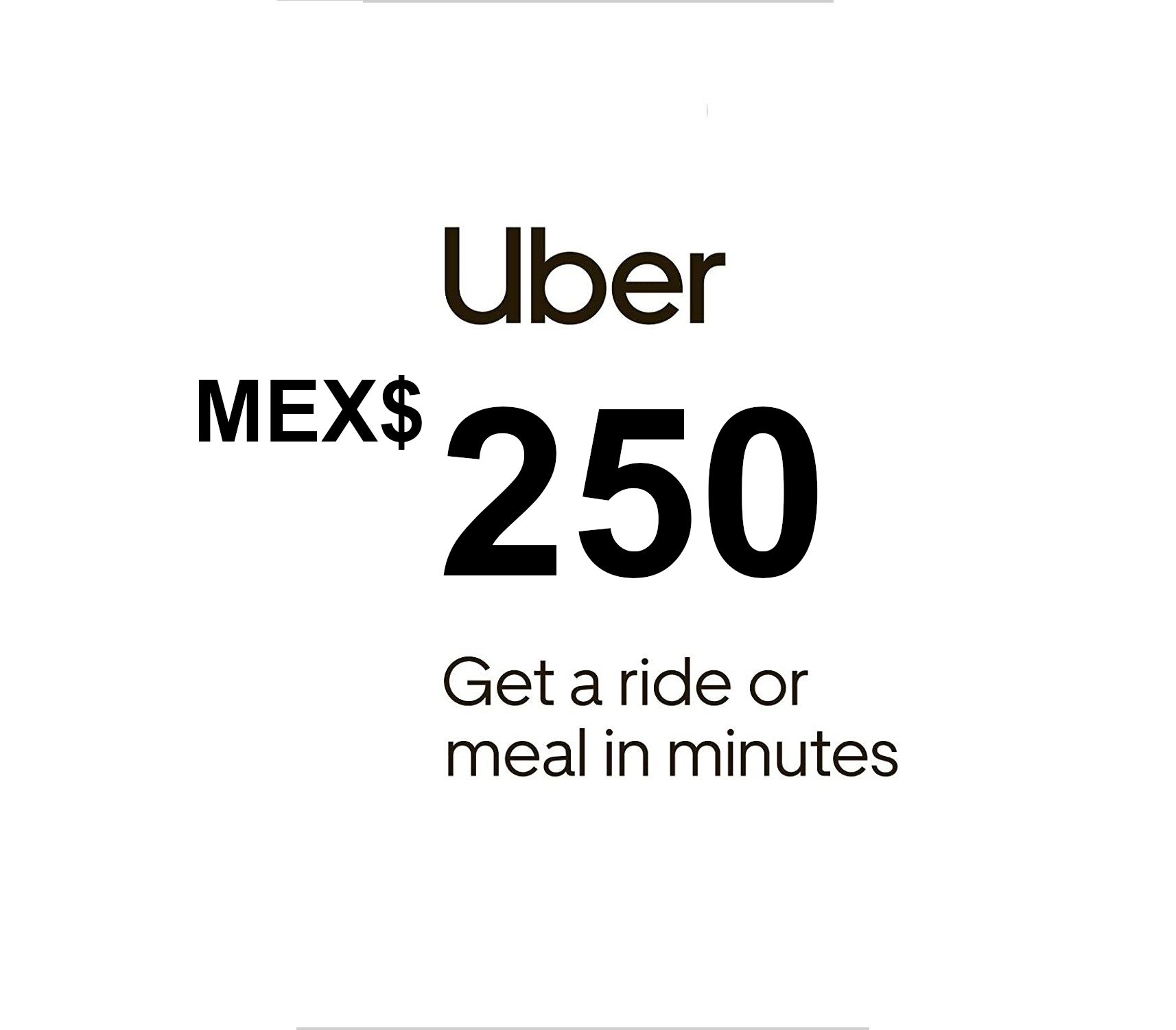 Uber MXN 250 Gift Card MX