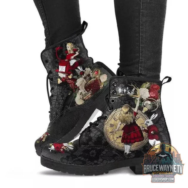 Bottes Combat Gothiques Cuir Vegan Imprimé Punk Martin vs Bottes Gothiques Street Punk Grande Taille Mate Plateforme : quel Bottes Femme choisir ?