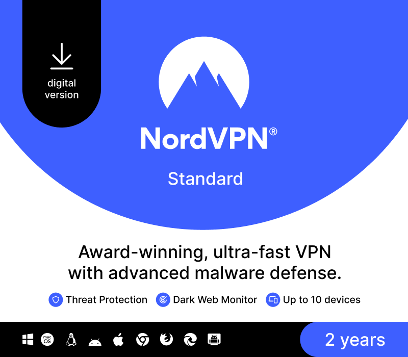 NordVPN Standard US Key (2 Years / 10 Devices)