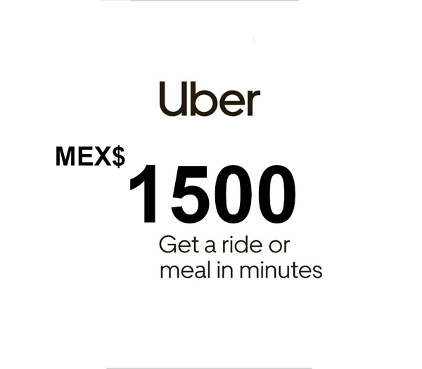 Uber MXN 1500 Gift Card MX