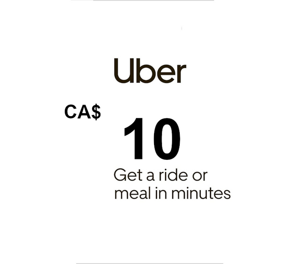 Uber CAD 10 Gift Card CA