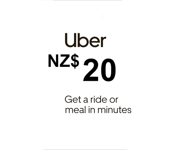 Uber NZD 20 Gift Card NZ