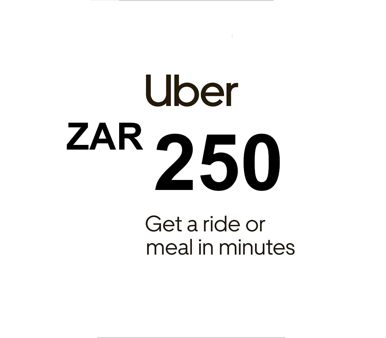 Uber ZAR 250 Voucher