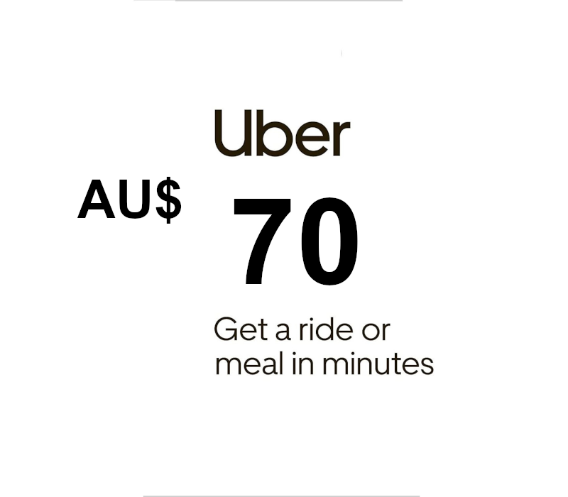 Uber AUD 70 Gift Card AU