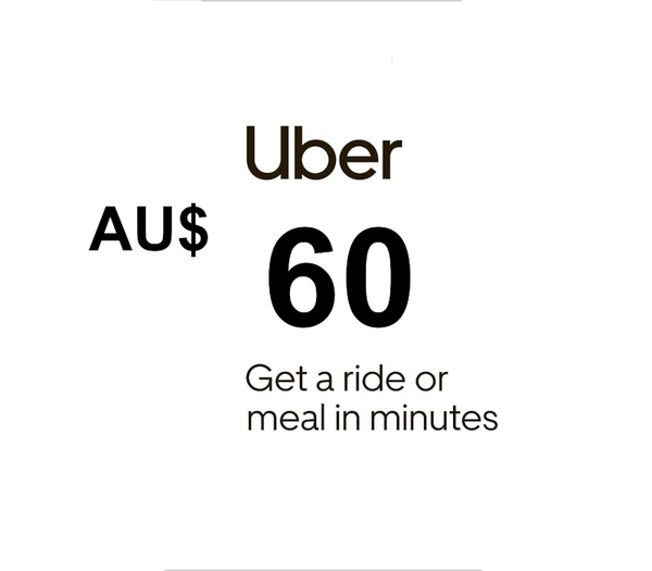 Uber AUD 60 Gift Card AU