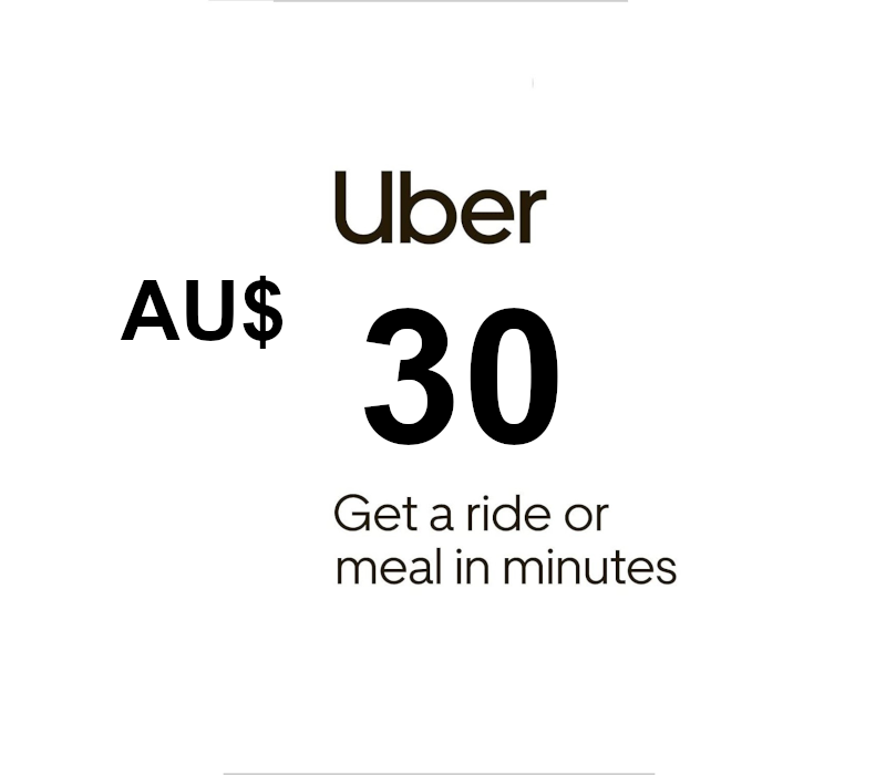 Uber AUD 30 Gift Card AU