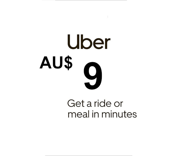 Uber AUD 9 Gift Card AU