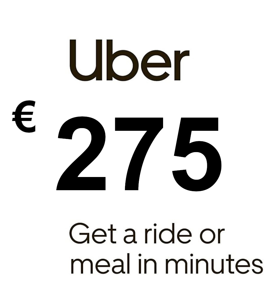 Uber EUR 275 Gift Card FR