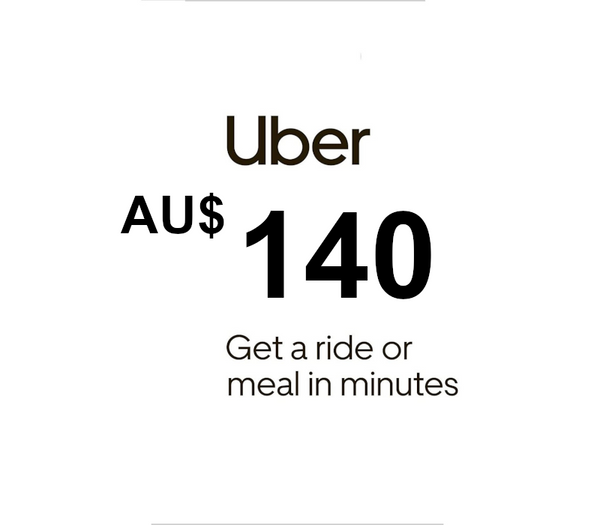 Uber AUD 140 Gift Card AU
