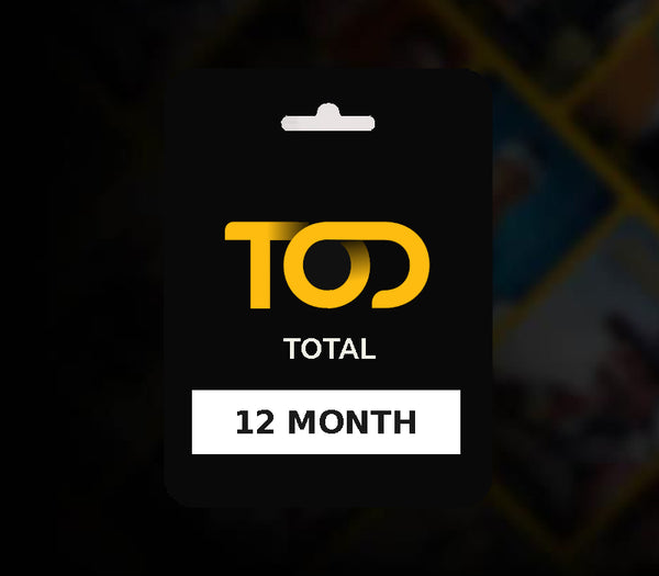 TOD TV Total 12 Month Subscription Key KW