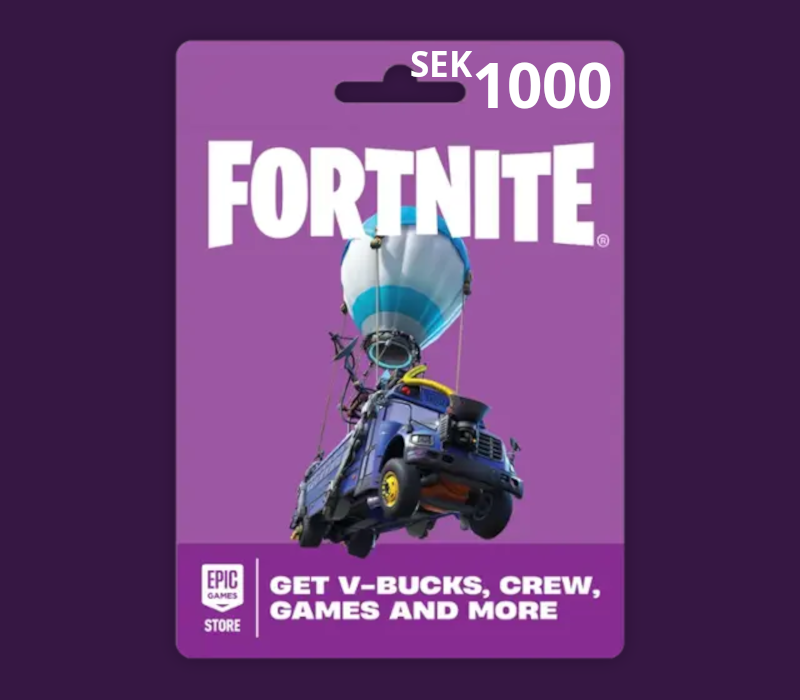 Fortnite SEK 1000 PC Epic Games Gift Card SE