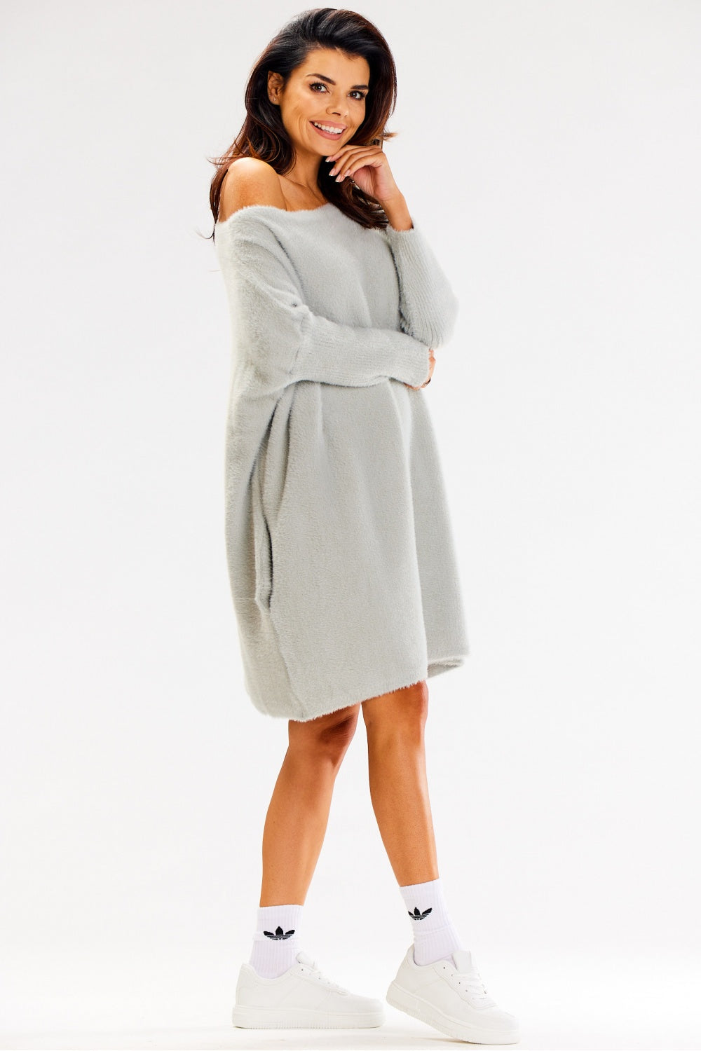 Pull femme awama Chandail Long Chandail — gris