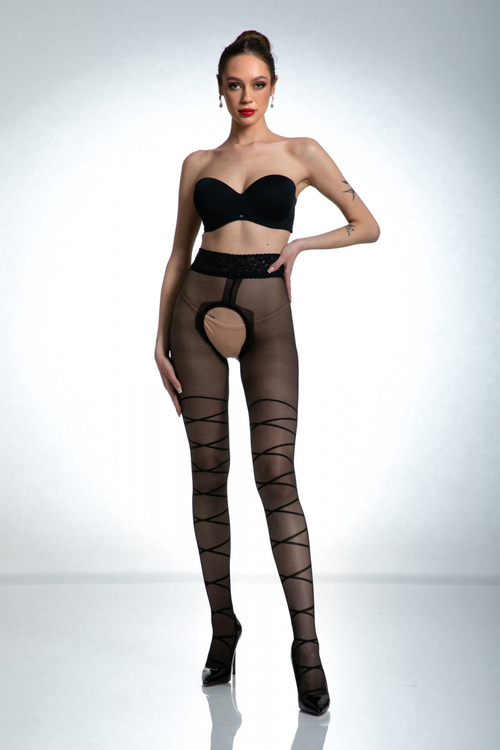 Collant femme Amour — noir