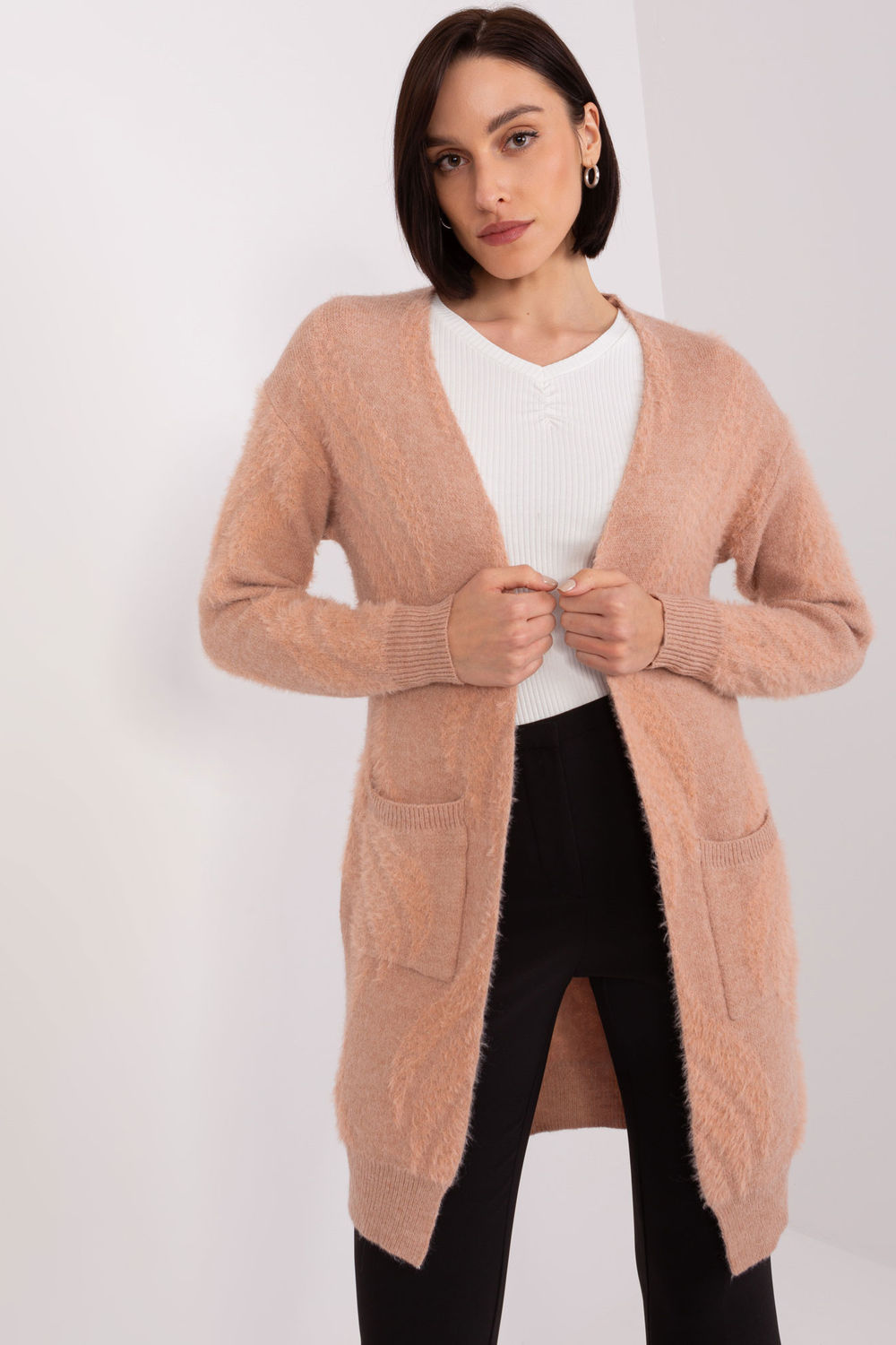Cardigan femme AT — orange
