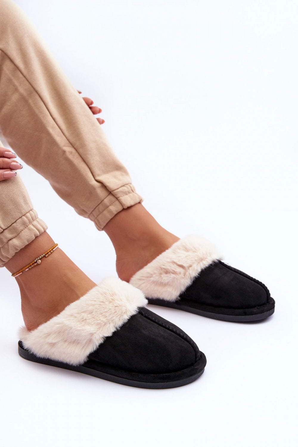 Pantalon femme Step in style Pantoufles Pantoufles — noir
