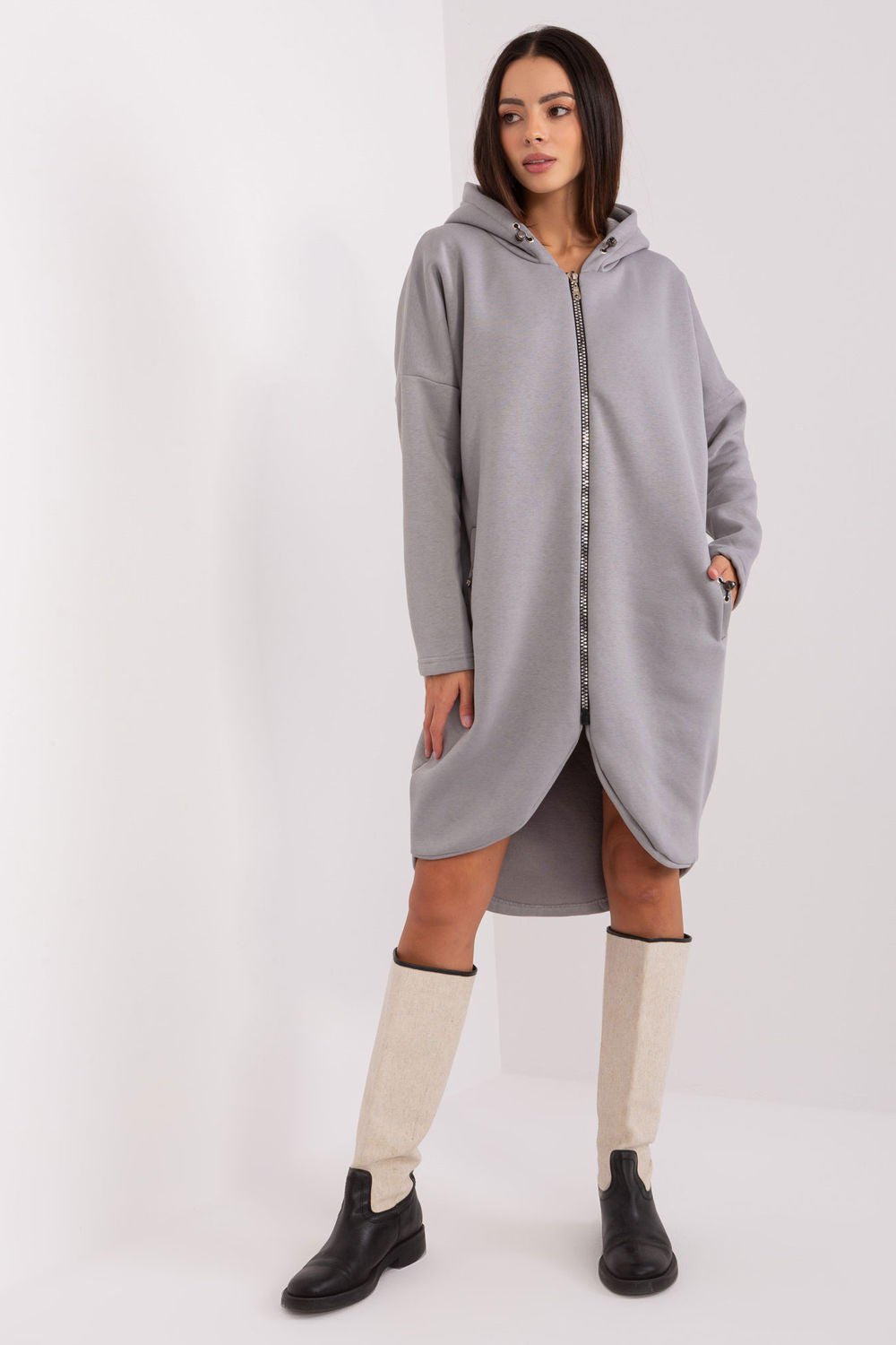 T-shirt femme Rue Paris Sweatshirt Sweatshirt — gris