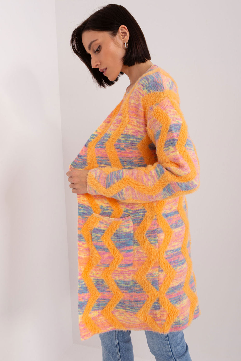 Cardigan femme AT — orange