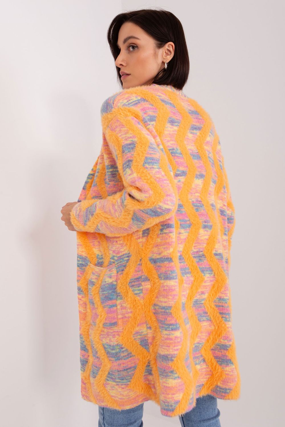 Cardigan femme AT — orange