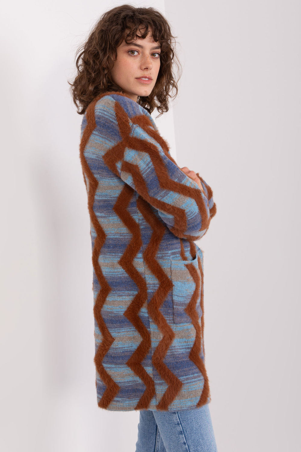 Cardigan femme AT — bleu