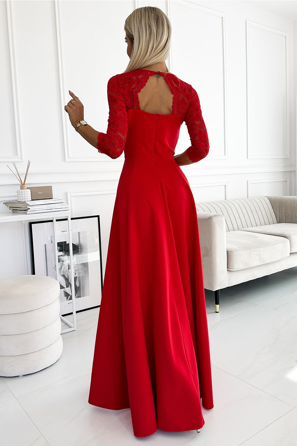 Robe femme Numoco Longue Longue — rouge