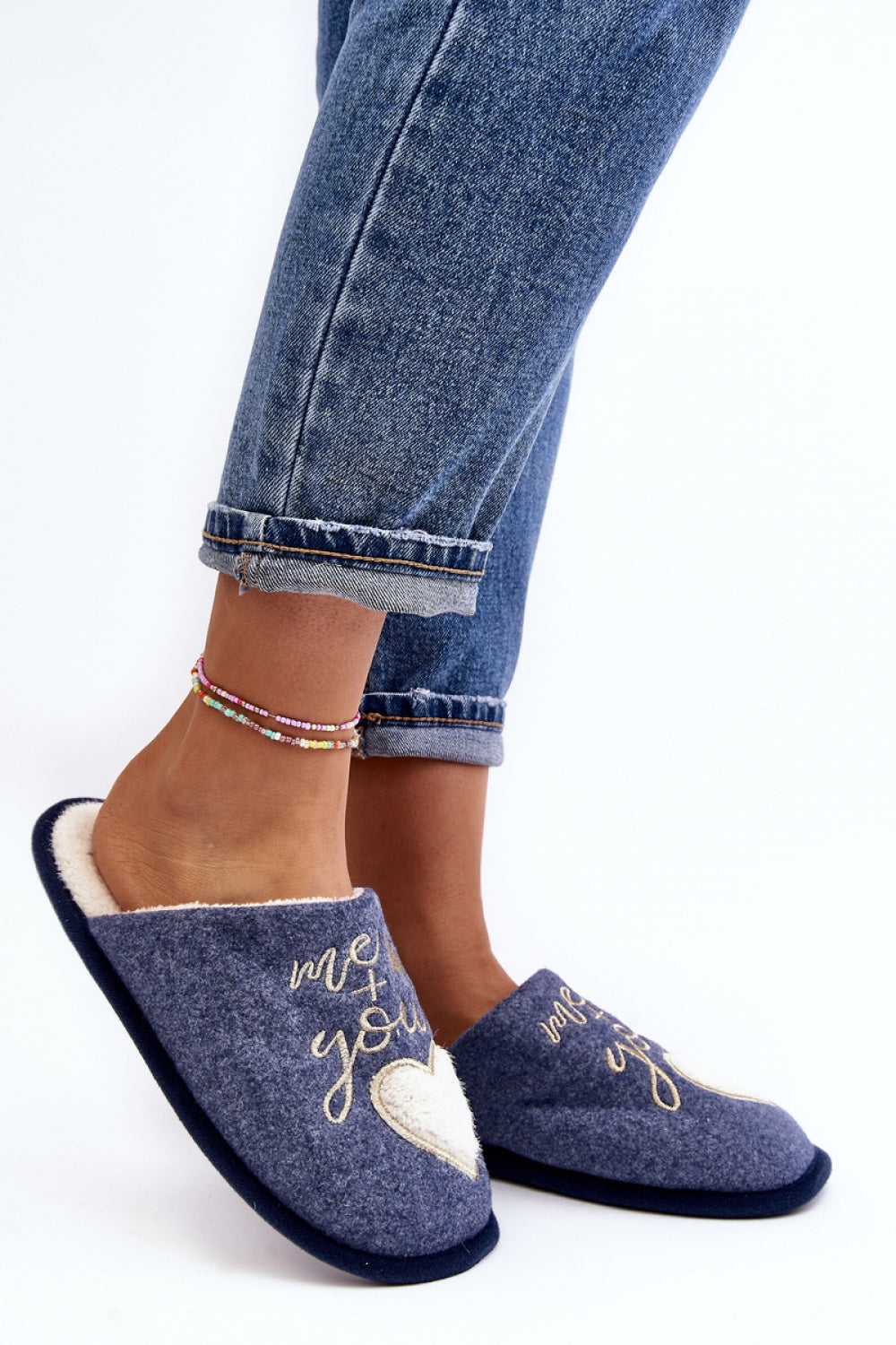 Pantalon femme Step in style Pantoufles Pantoufles — bleu marine