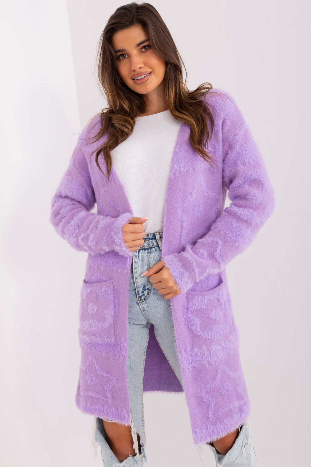 Cardigan femme AT — violet