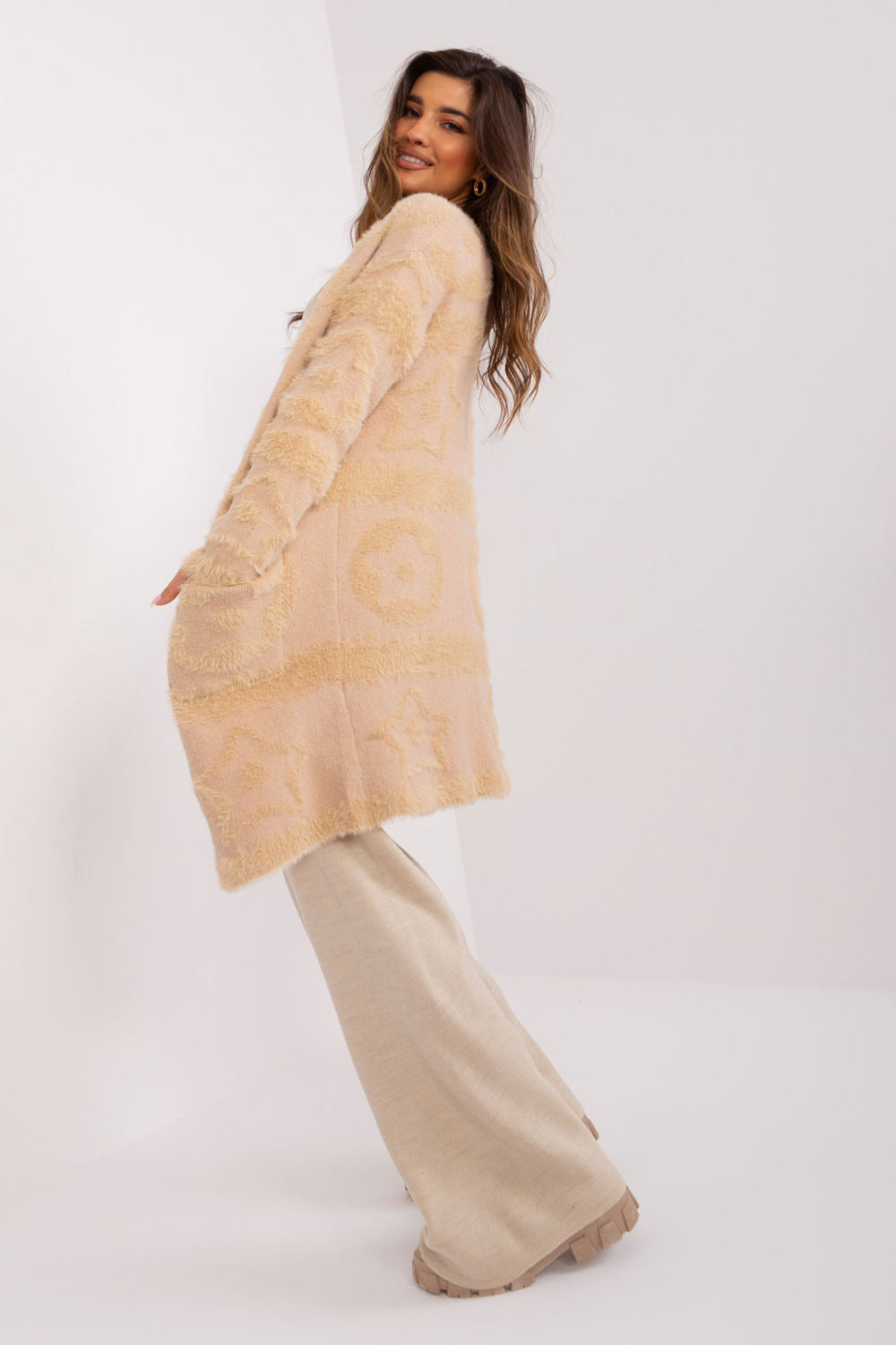 Cardigan femme AT — beige