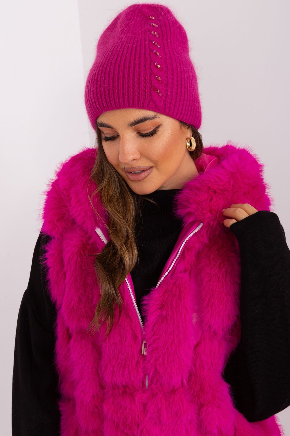 Bonnet femme AT — rosé