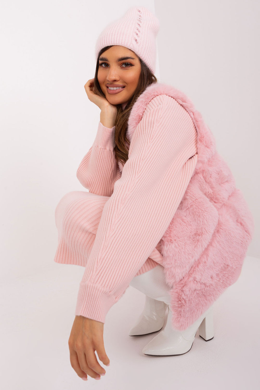 Bonnet femme AT — rosé