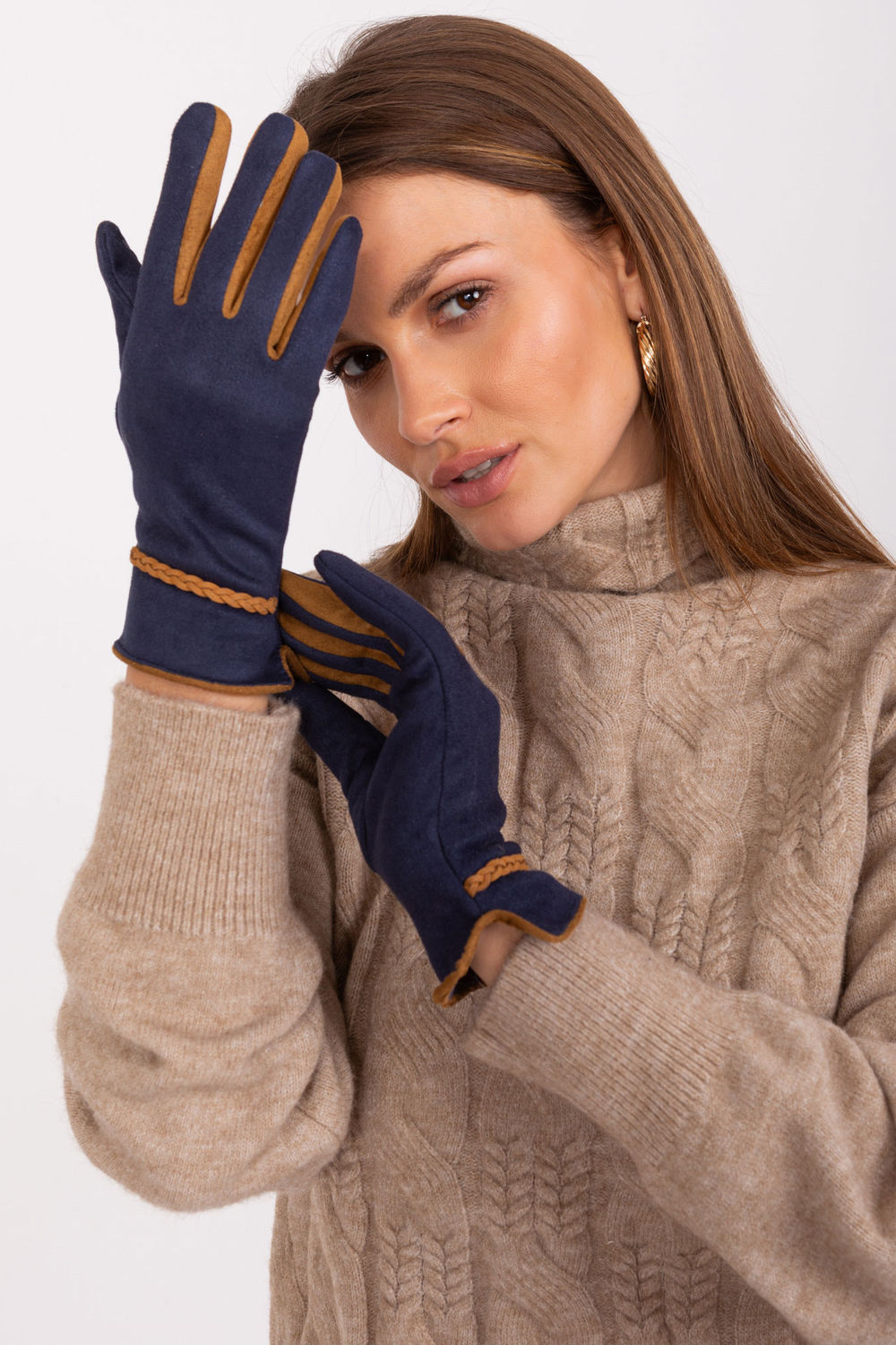 Gants femme AT — bleu marine