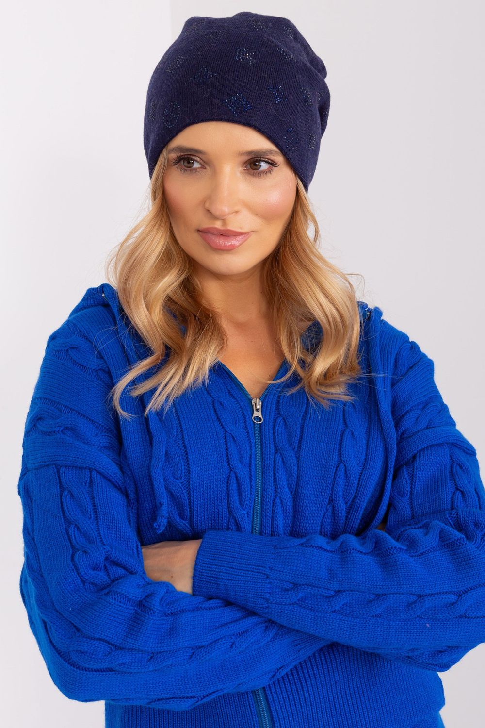 Bonnet femme AT — bleu marine