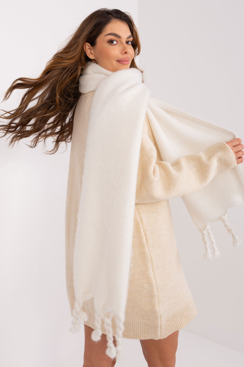 Châle femme AT — beige