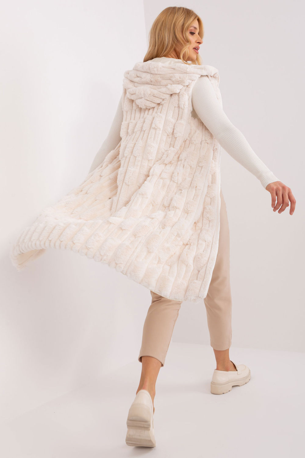 Gilet femme AT — beige