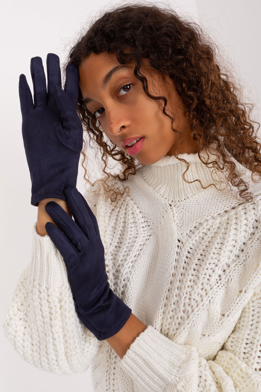 Gants femme AT — bleu marine