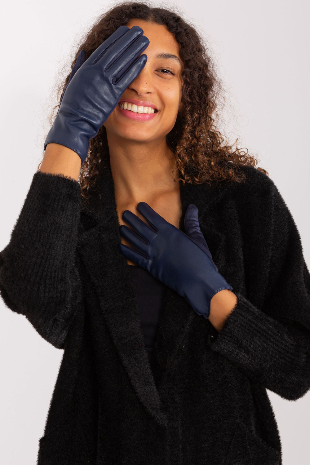 Gants femme AT — bleu marine