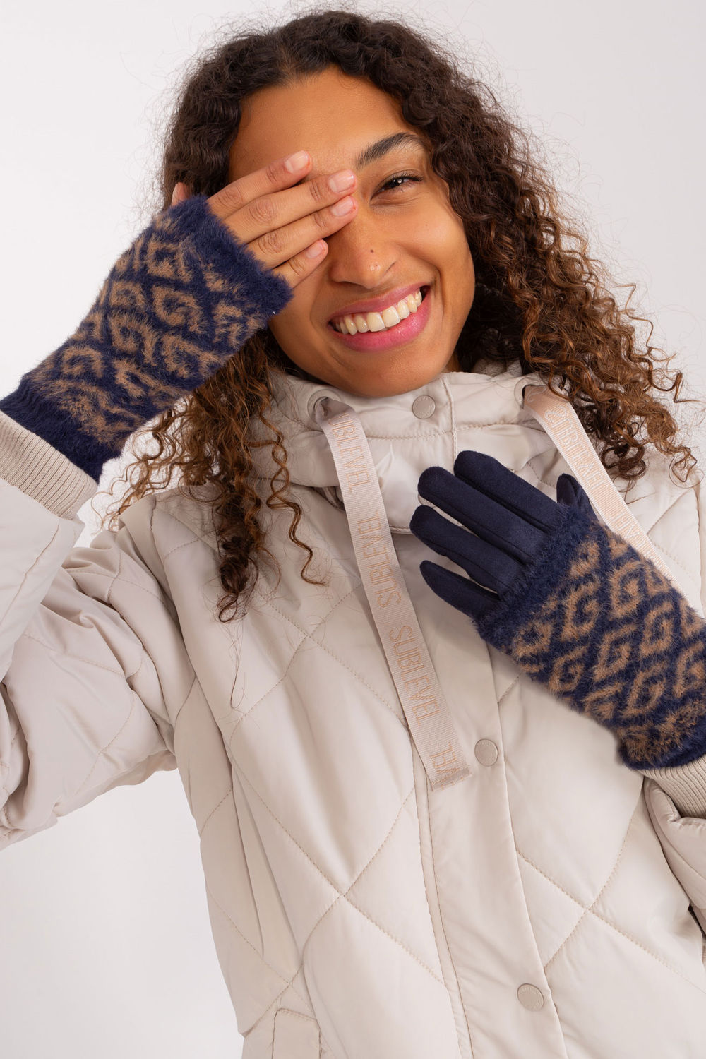 Gants femme AT — bleu marine