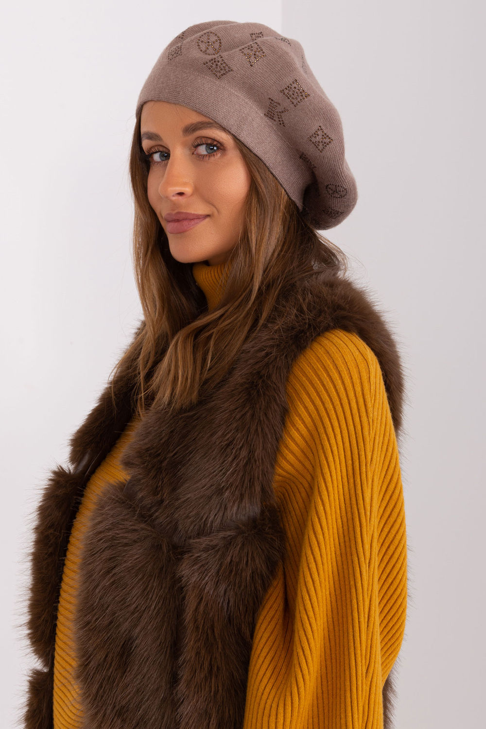 Béret femme AT — beige
