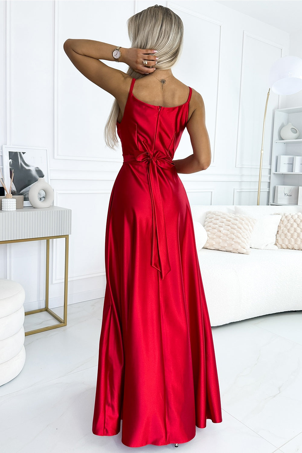 Robe femme Numoco Longue Longue — rouge