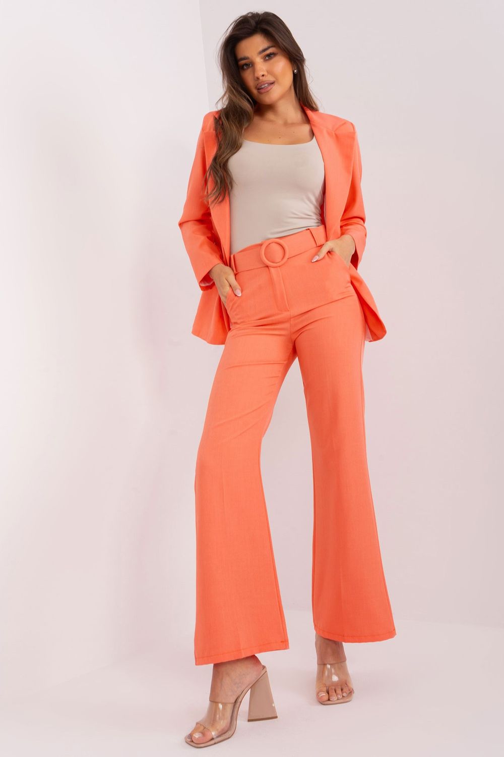 Chaussures à talons femme Italy Moda Pantalon Pantalon — orange