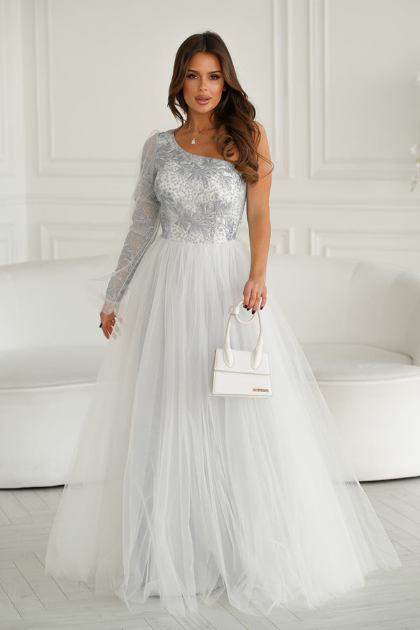 Robe femme Bicotone Longue Longue — gris