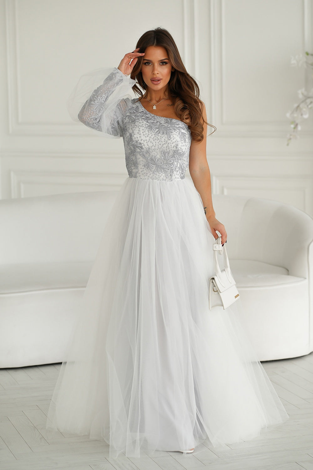 Robe femme Bicotone Longue Longue — gris