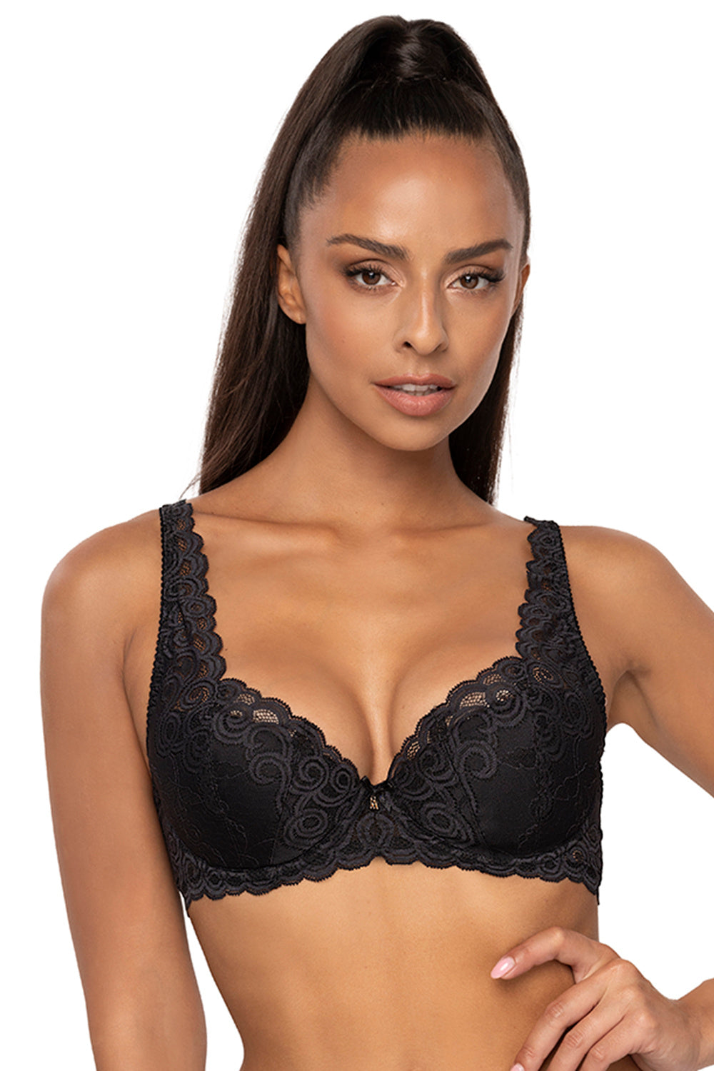 Soutien-gorge push-up femme Mat — noir