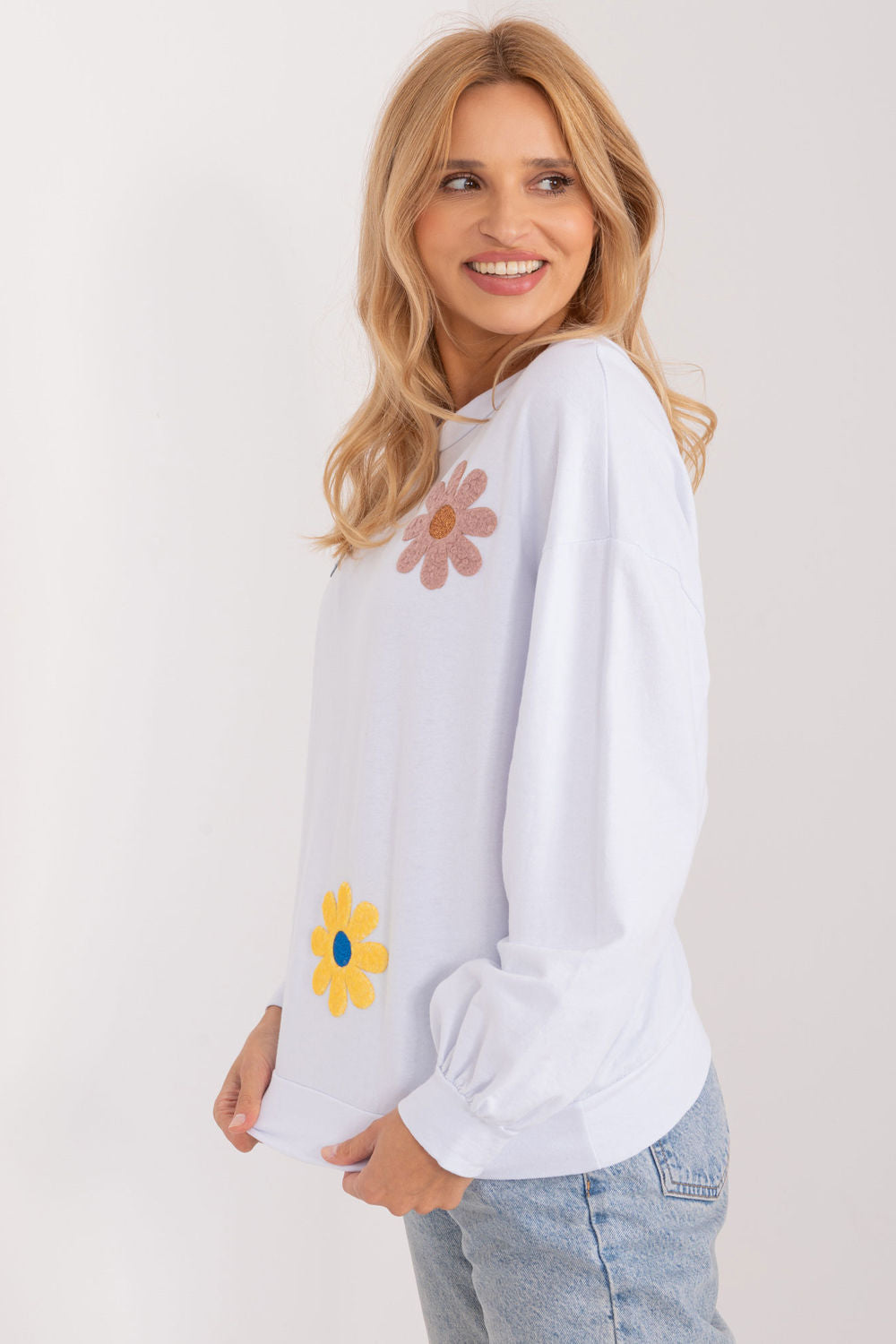 T-shirt femme Italy Moda Sweatshirt Sweatshirt — blanc