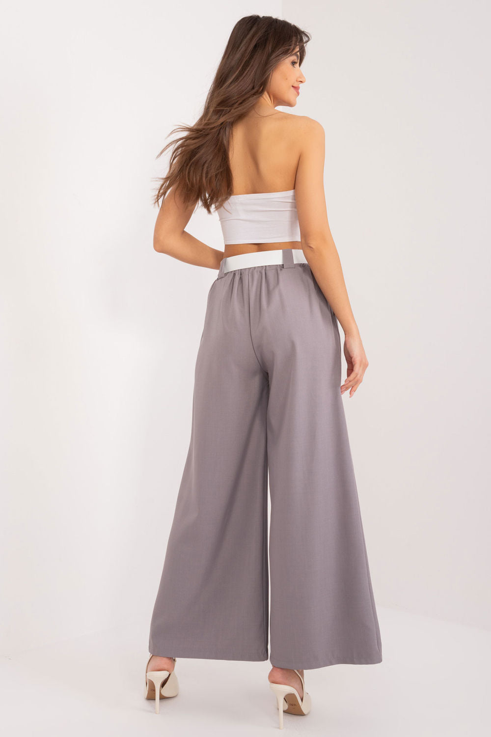 Chaussures à talons femme Italy Moda Pantalon Pantalon — gris