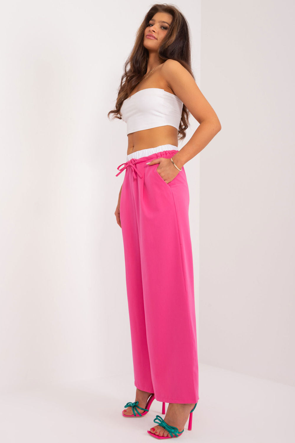 Chaussures à talons femme Italy Moda Pantalon Pantalon — rosé